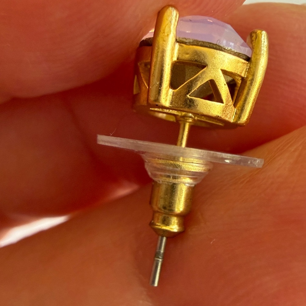 Park Lane Gold and White Crystal Earrings - Picture 3 of 5